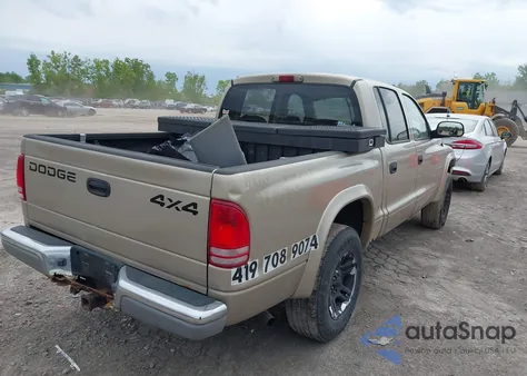 2002 Dodge Dakota Slt из США, поврежденный, VIN 1B7HG48N32S721409